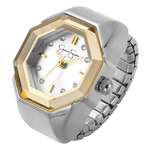 Womens Jessica Simpson Silver-Tone Ring Watch - JR0005SL - image 