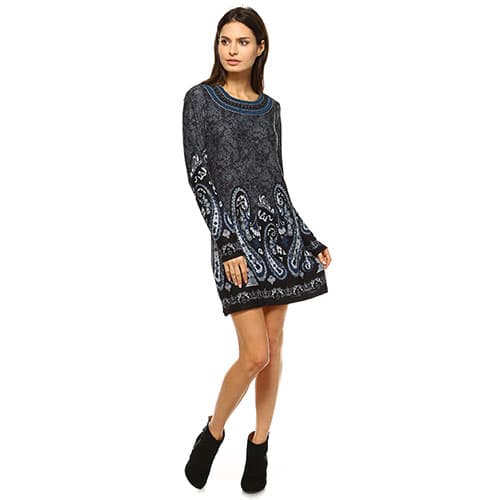Womens White Mark Sandrine Embroidered Sweater Dress