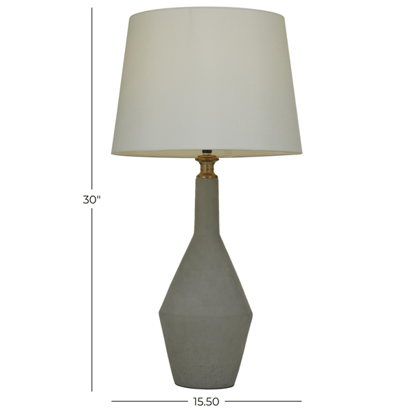 9th & Pike® Modern Gray Cement Table Lamp