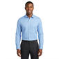 Mens Tom Baine Slim Fit Jacquard Dress Shirt - Blue Bamboo - image 1