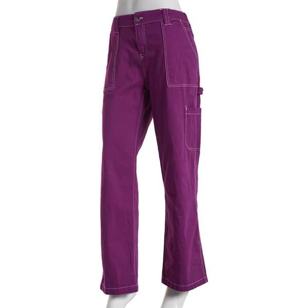 Juniors No Comment Contrast Stitch Carpenter Pants - image 