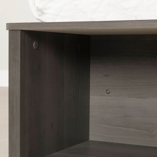 South Shore Prairie Full Storage Bed w/Baskets Gray Maple