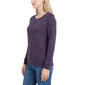 Petite NY Collection Long Raglan Sleeve Space Dye Hacci Top - image 4