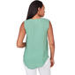 Womens Emaline Patras Sleeveless Solid Georgette V-Neck Blouse - image 3