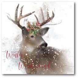 Courtside Market Winter Wonderland Deer Wrapped Canvas Wall Art