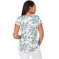 Womens Emaline Patras Cap Sleeve Floral Blouse - image 3