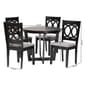 Baxton Studio Kara Modern Dark Brown Wood 5pc. Dining Set - image 6