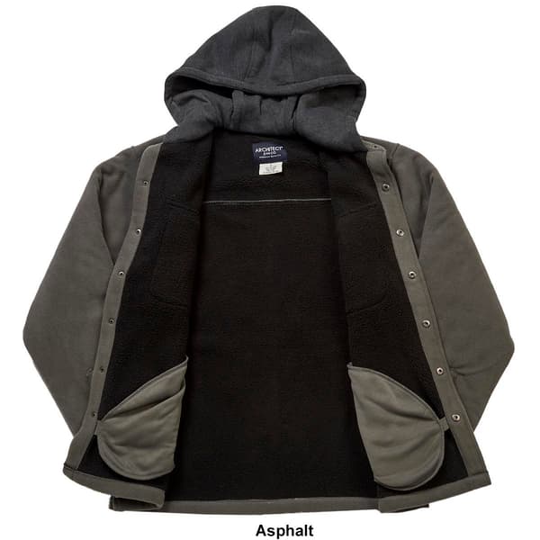 Young Mens Architect® Jean Co. Sherpa Lined Solid Fleece Jacket - image 
