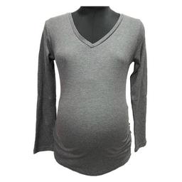 Womens Times Two Side Ruched Waffle Knit Maternity Tee