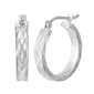Sterling Silver Mesh Hoop Earrings - image 1