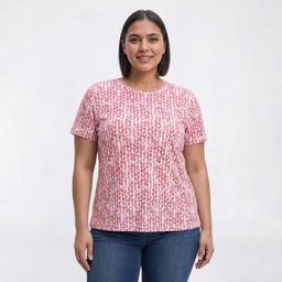 Plus Size Hasting & Smith Short Sleeve Chevron Abstract Tee