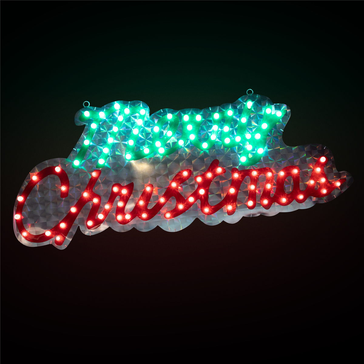 Northlight 42in. LED Holographic Merry Christmas Outdoor Sign
