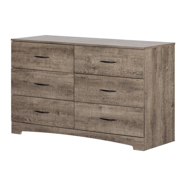 South Shore Step One 6-Drawer Weathered Double Dresser - image 