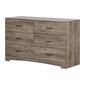 South Shore Step One 6-Drawer Weathered Double Dresser - image 1