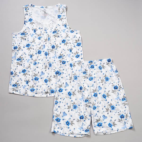 Womens Sophia by Rene Rofe Sleeveless Butterfly Floral Pajama Set