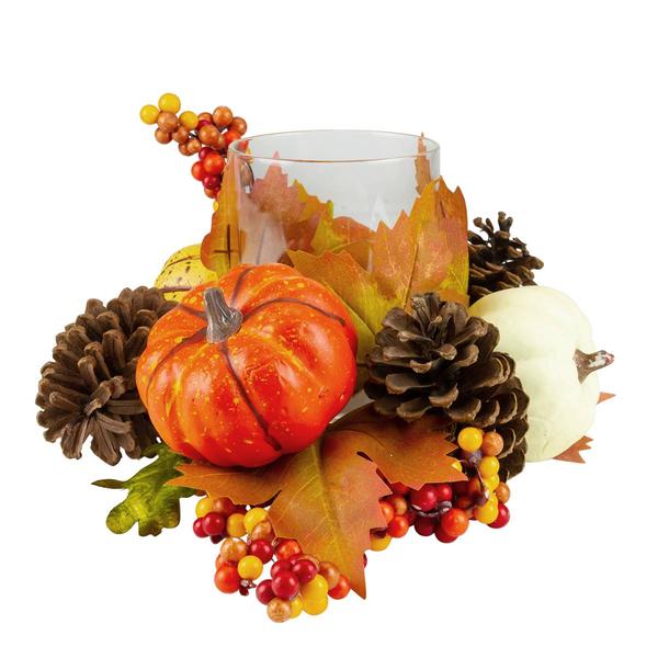 Northlight Seasonal 10in. Pumpkin Fall Tealight Candle Holder