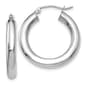 Gold Classics&#40;tm&#41; 14kt. White Gold 25mm Hoop Earrings - image 1