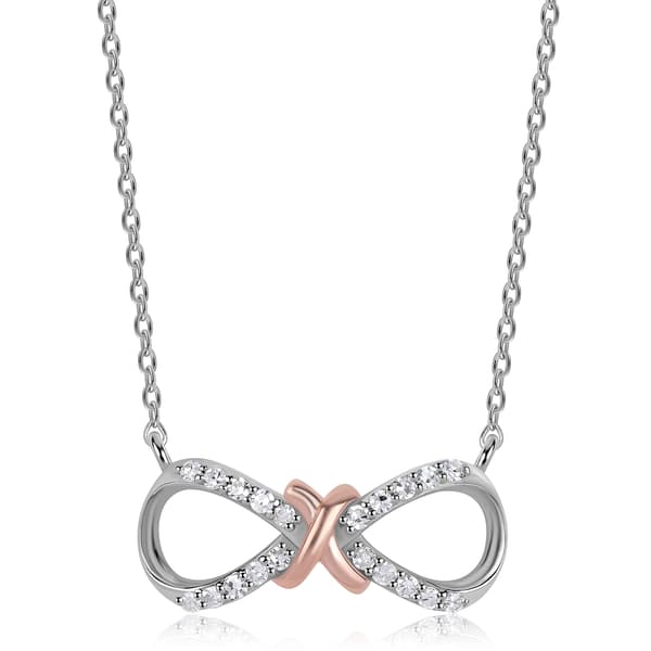 Nova Star(R) 1/10ctw. Lab Grown Diamond Two Tone Infinity Necklace - image 