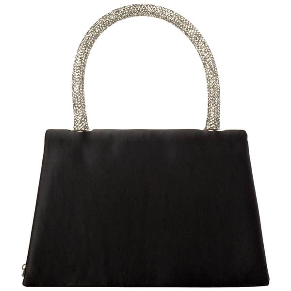 Sasha Satin Rhinestone Box Bag with Chain