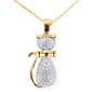 Accents by Gianni Argento Diamond Accent Cat Pendant Necklace - image 1