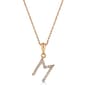 Diamond Classics(tm) 14kt. Rose Gold Initial M Letter Necklace - image 1