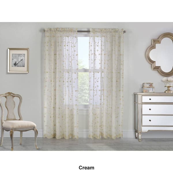 Habitat Grandeur Pole Top Floral Curtain Panel