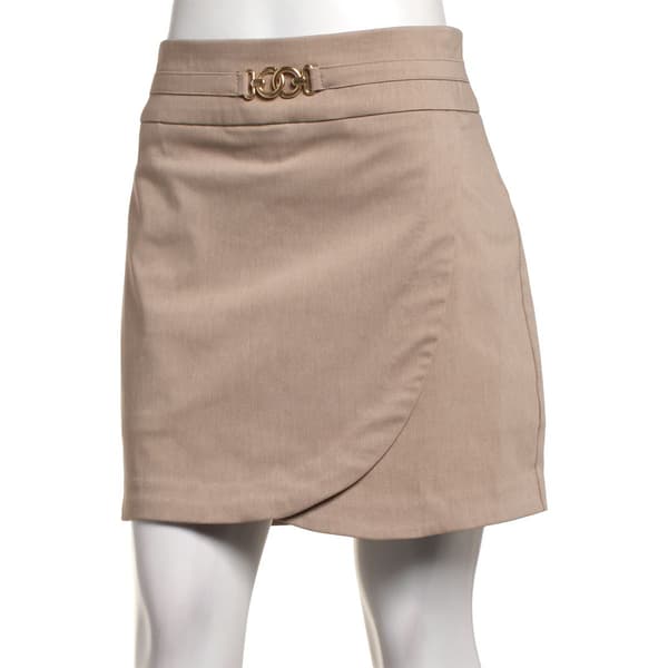 Womens Zac & Rachel Pull On Hardware Waist Overlap Skort - image 