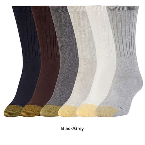 Womens Gold Toe® 6pk. Extended Ribbed Crew Socks Boscov's