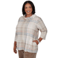 Plus Size Alfred Dunner Sunset Ridge Shimmer Plaid Sweater - image 3