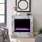 Southern Enterprises Dendale Faux Marble Fireplace - image 1