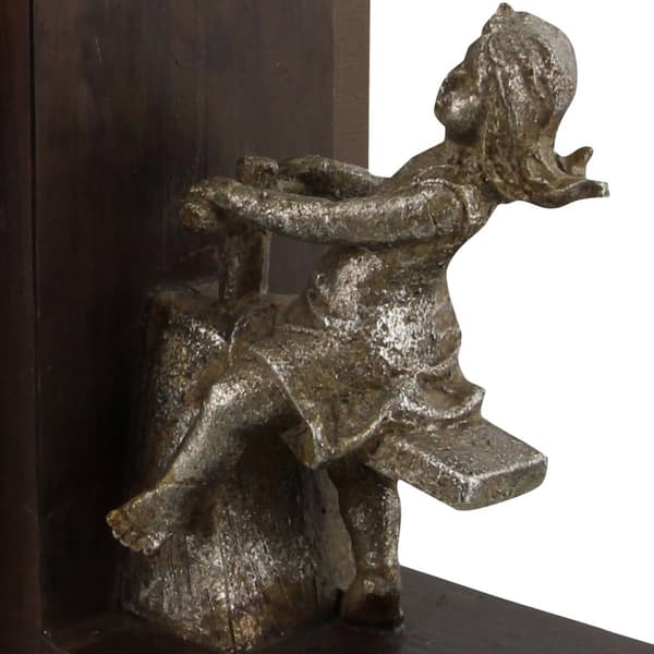 9th & Pike&#174; Small Silver Children on See Saw Bookend Pair