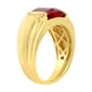 Gentlemen''s Classics™ 14kt. Gold Plated Created Ruby & CZ Ring - image 2