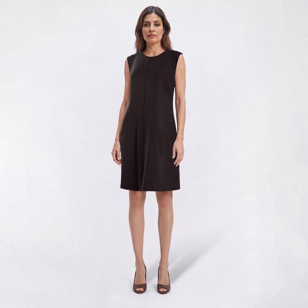 Womens Emma & Michele Sleeveless Solid Crepe Sheath Dress - image 