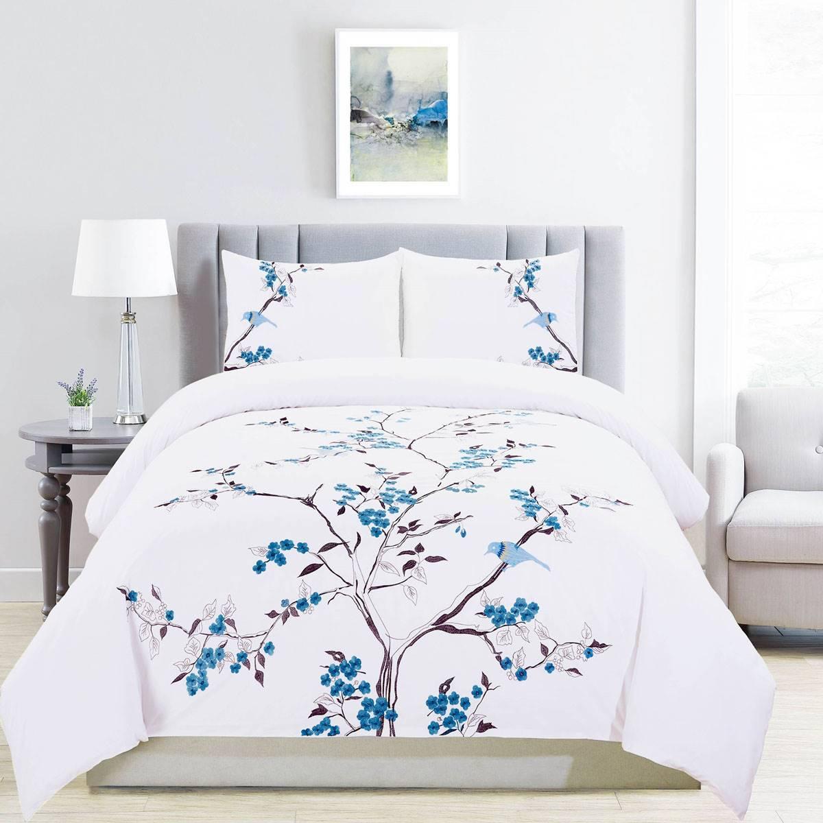 Superior Cherry Garden Cotton Duvet Cover Set