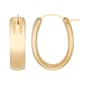 Evergold 14kt. Gold over Resin Polished Oval Hoop Earrings - image 1