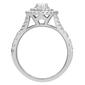 Diamond Classics&#8482; White Gold Oval & Round Diamond Engagement Ring - image 3