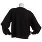 Womens Nicole Miller Long Sleeve 3D Floral Crew Neck Sweater - image 2