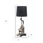HomeRoots 24in. Antiqued Gold Monkey Table Lamp with Drum Shade - image 2