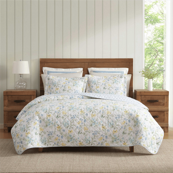 Laura Ashley® Poppy Meadow Reversible Quilt Set