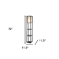 HomeRoots 72in. Solid Wood Column Lamp with Cotton Shade - image 3