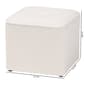 Baxton Studio Isaiah Modern Ivory Boucle Upholstered Ottoman - image 5