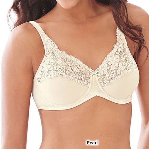 Womens Lilyette Tailored Minimizer&#174; Lace Trim Bra 0428