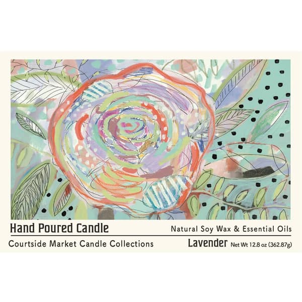 Courtside Market® Polkadot Floral 12.8oz. Lavender Tumbler Candle