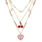 Betsey Johnson Heart Charm Layered Necklace - image 2