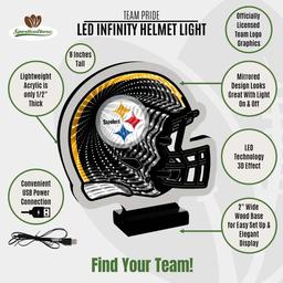 Sporticulture™ Steelers 8in. Infinity Helmet Light