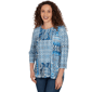 Womens Alfred Dunner Classics 3/4 Sleeve Patchwork Blouse - image 3