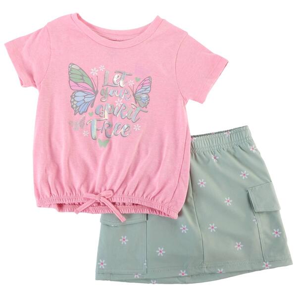 Girls &#40;4-6x&#41; Insta Girl 2pc. Butterfly Cargo Scooter Set - image 
