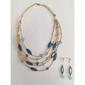 Ashley Cooper(tm) Gold-Tone Necklace & Earrings with Blue Beads - image 1