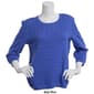 Womens Napa Valley 3/4 Sleeve Pointelle Pull On Sweater - image 5