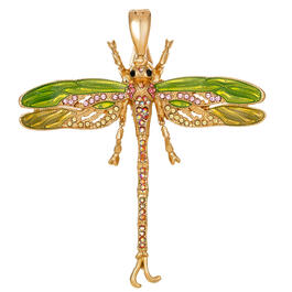 Wearable Art Gold-Tone Dragonfly Enhancer